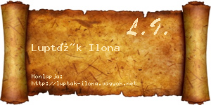 Lupták Ilona névjegykártya